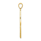 14K Gold Greek Key Filigree Cross Pendant  Elegant and Solid Design