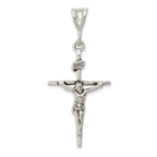 Sterling Silver 925 Crucifix Charm with Polished Antique Design