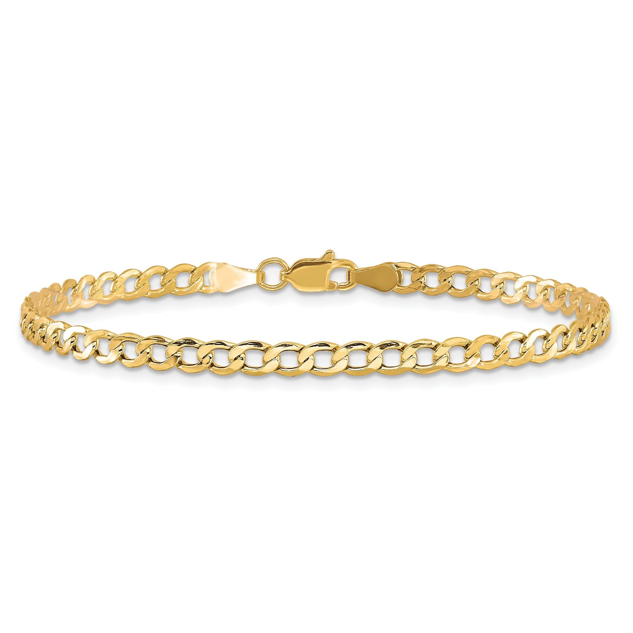 10k 3.35mm Semi-Solid Curb Link Chain