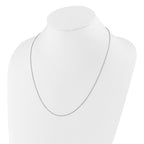 Sterling Silver RH-plated Adjustable .95mm Round Box Chain