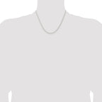 Beveled Curb Chain Necklace in Sterling Silver, 2.3mm