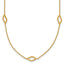 14K Polished Diamond-shaped Station w/2in ext. Necklace
