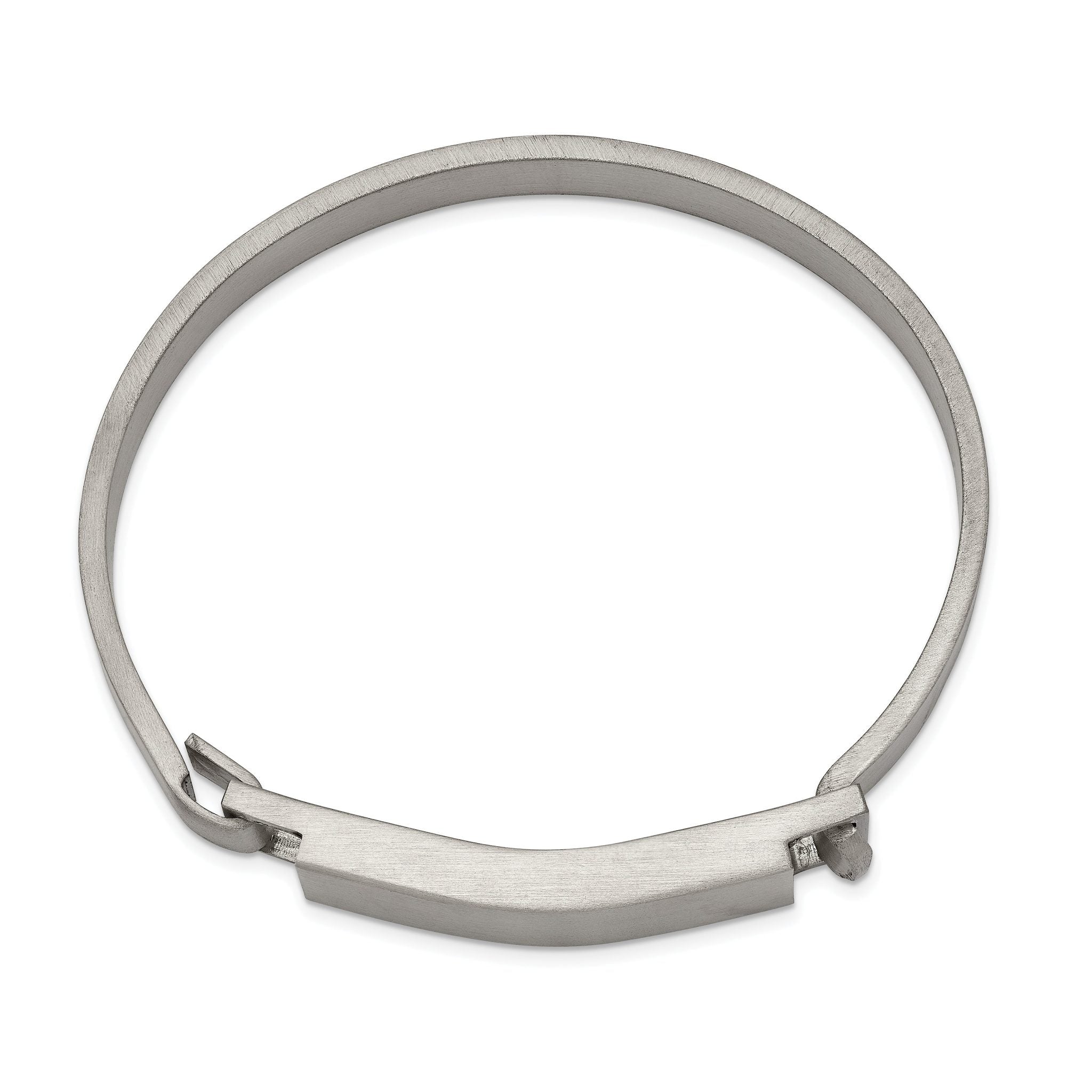 Stainless Steel Brushed 7.8mm ID Bangle Bracelet for Men Secondary image