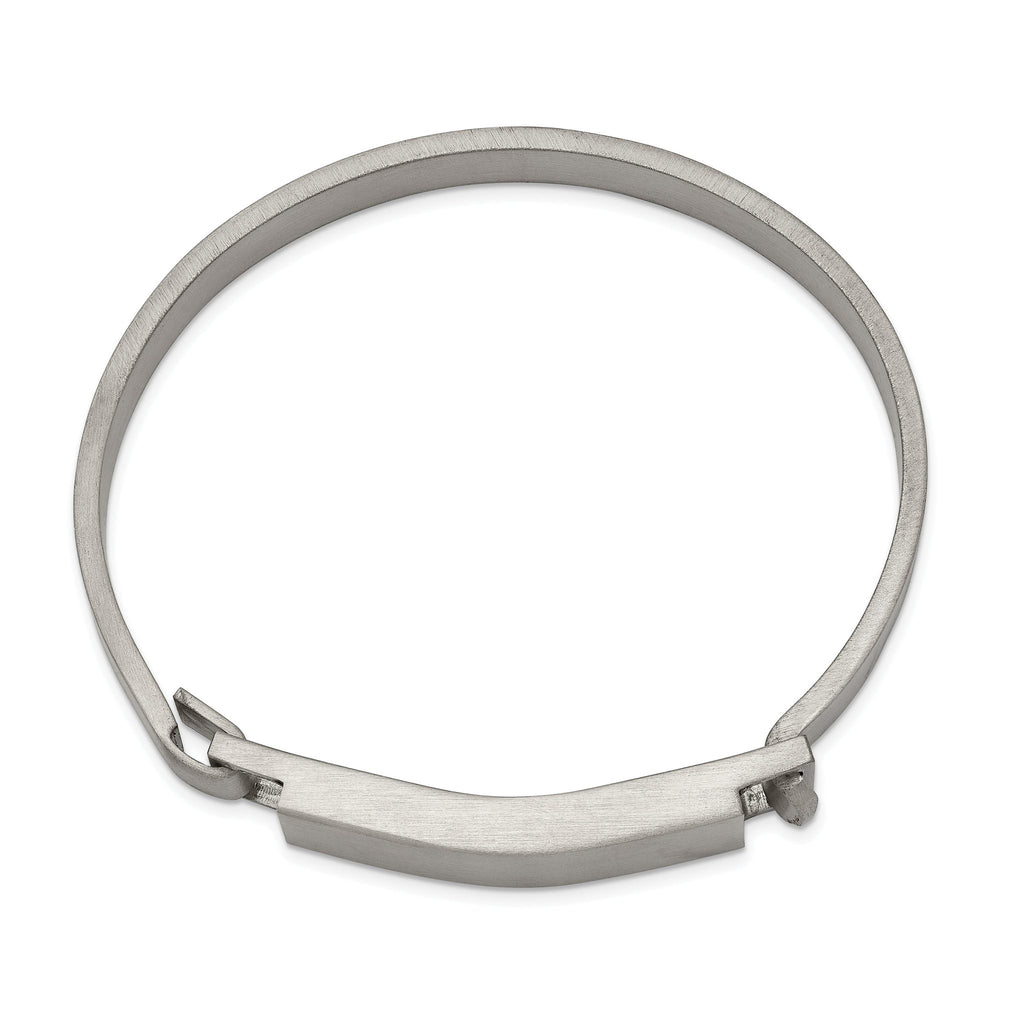 Stainless Steel Brushed 7.8mm ID Bangle Bracelet for Men