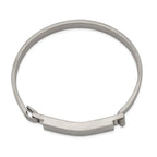 Stainless Steel Brushed 7.8mm ID Bangle Bracelet for Men