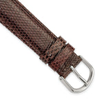 Genuine Lizard Leather Watch Band in Brown, 20mm