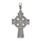 Sterling Silver 925 Antiqued Celtic Cross Pendant Vintage Charm