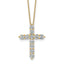 14k 2 carat Lab Grown Diamond VS+ F+ Complete 18 inch Cross Pendant Necklace