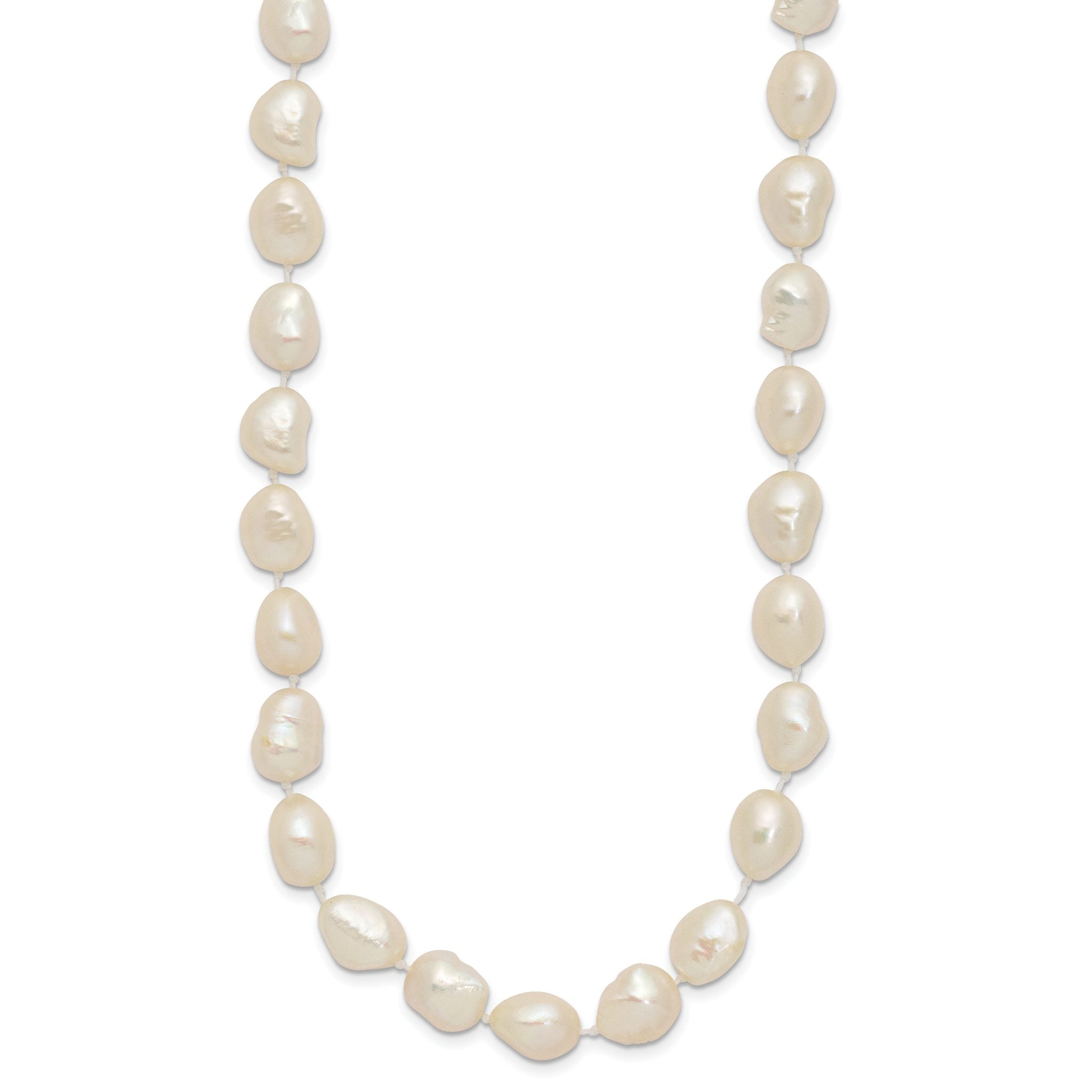 14k 7x11mm Baroque White Freshwater Cultured Pearl 20 inch Necklace Secondary image