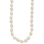14k 7x11mm Baroque White Freshwater Cultured Pearl 20 inch Necklace
