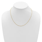 14K 1mm D/C Spiga 1in+1in Adjustable Chain
