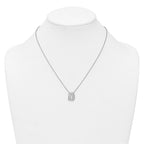 14k White Gold 5/8 carat Lab Grown Diamond VS+ F+ Complete Letter D 18 inch Initial Necklace