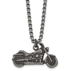 Motorcycle Pendant Necklace in Stainless Steel