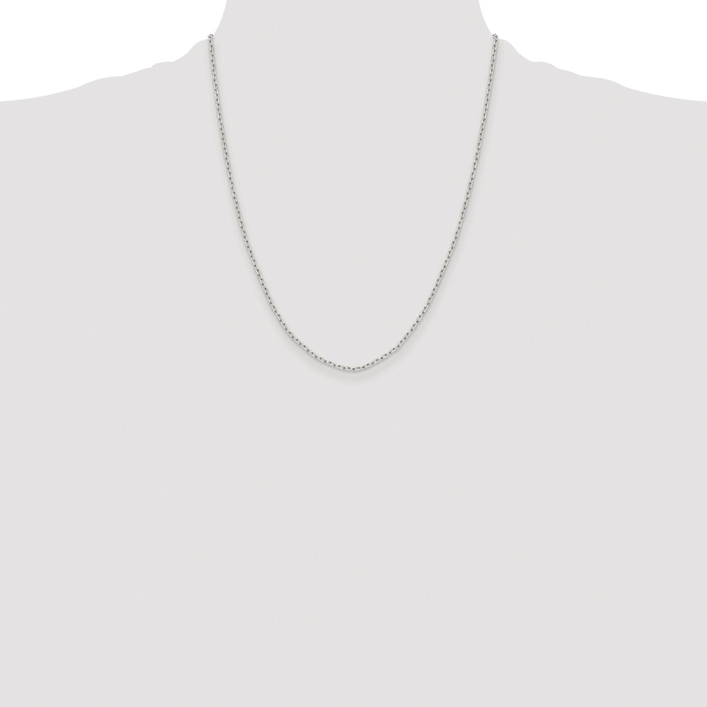 Diamond-Cut Cable Chain Necklace in Sterling Silver