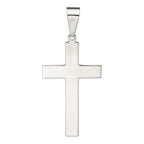 Sterling Silver 925 Polished Cross Pendant with Anti-Tarnish Finish