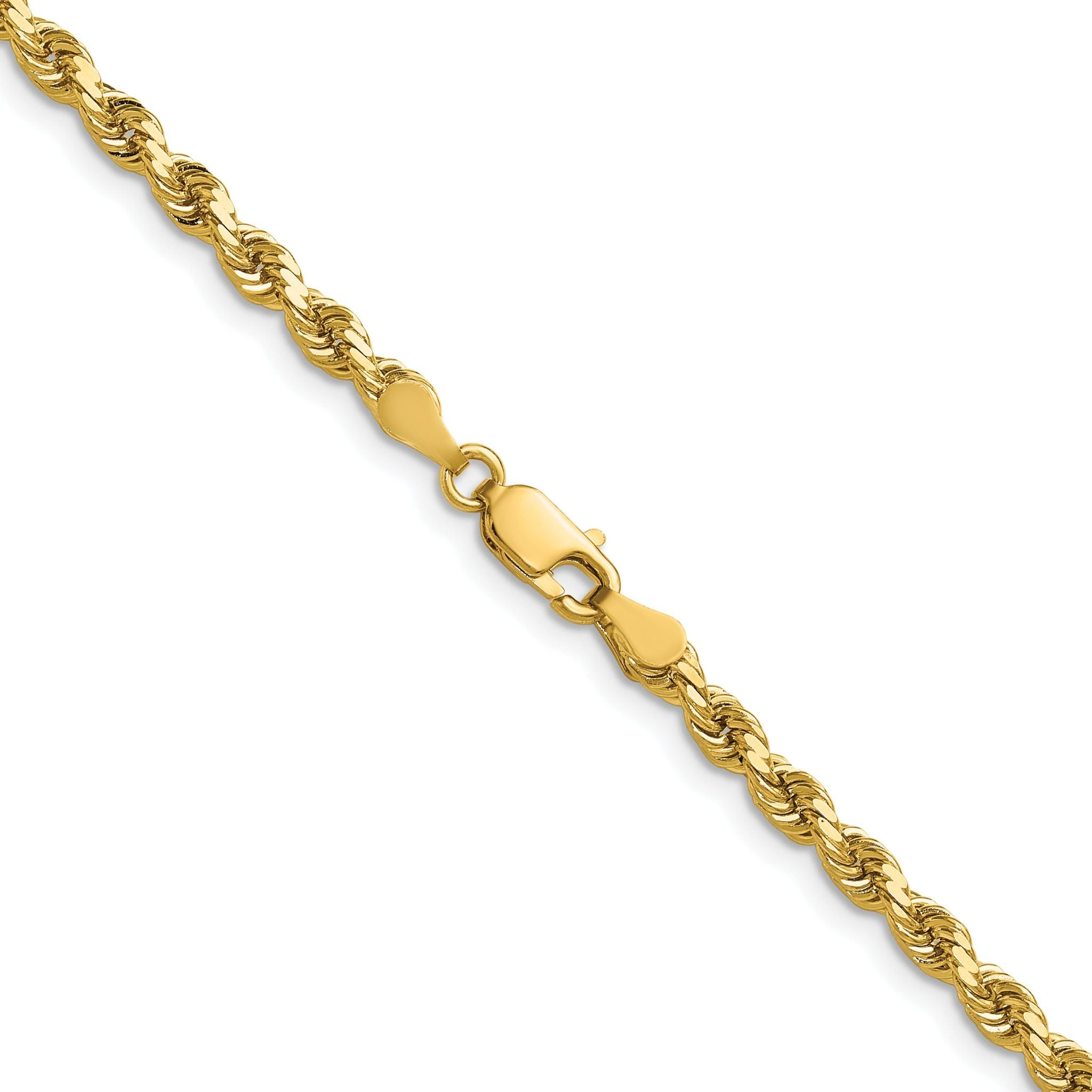 Diamond-Cut Rope Chain in 14K Yellow Gold, 3.5mm