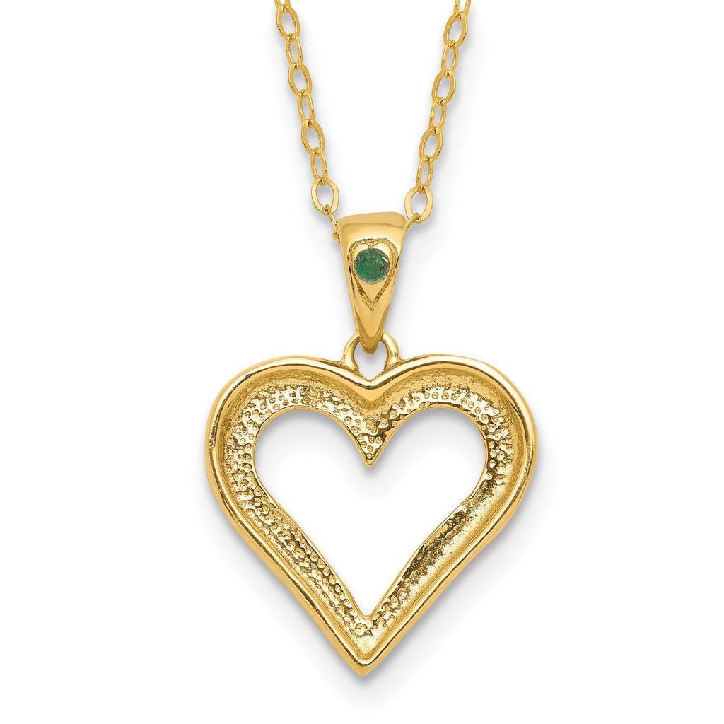 Sophia Jewelers 18K Gold-Plated Sterling Silver Necklace with Emerald & Diamond Mystique