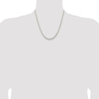 Sterling Silver Rhodium-plated 5mm Solid Rope Chain