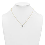 14k 1 1/2 carat Certified Lab Grown Diamond VS+ F+ Radiant Complete 18 inch Four Prong Pendant Necklace