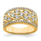 14k 1 1/4 carat Lab Grown Diamond VS/SI+ G+ Complete Fashion Band