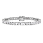 14k White Gold 10 carat Lab Grown Diamond VS/SI+ G+ Round Tennis Bracelet