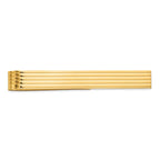 Sophia Jewelers 14K Gold Men's Grooved Polished Tie Bar
