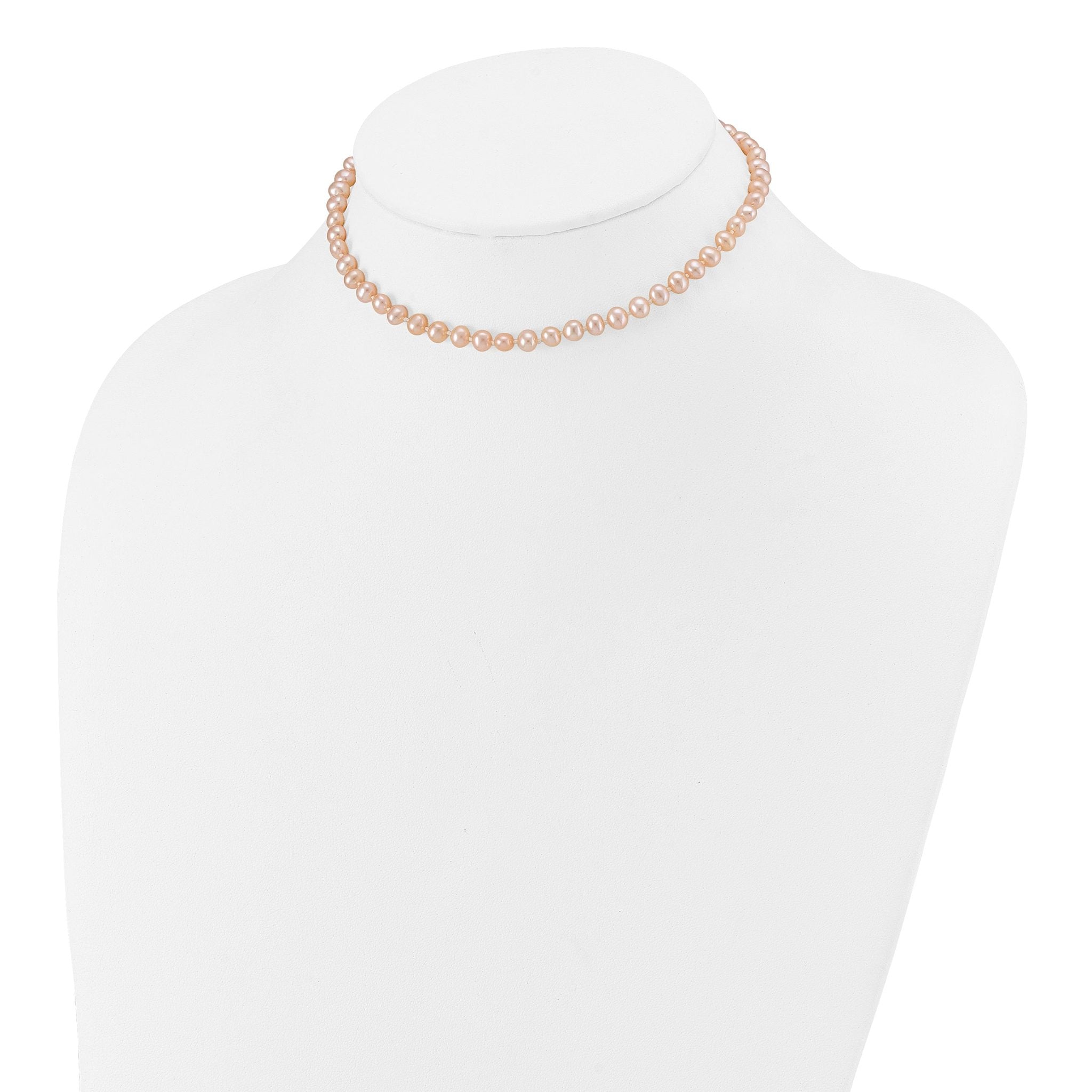 14k 4-5mm Pink Near Round Freshwater Cultured Pearl Bracelet