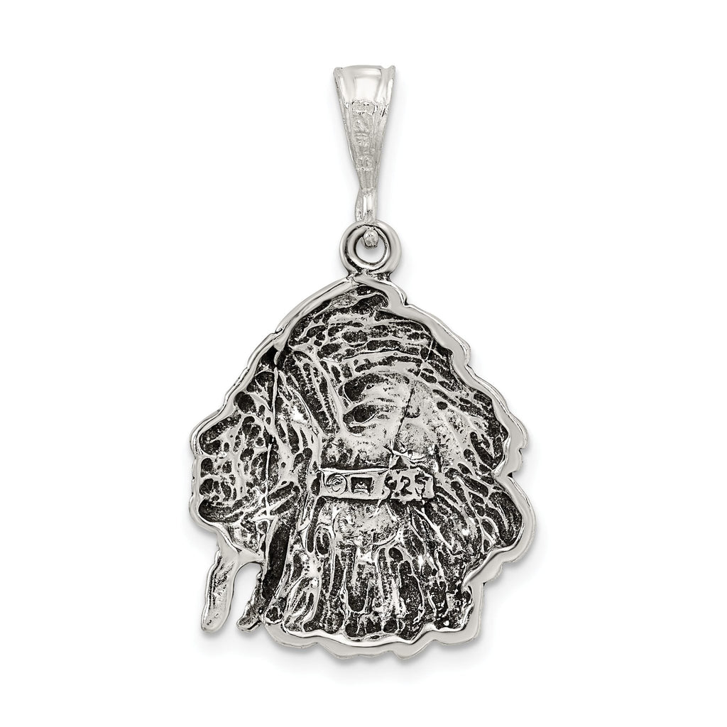 Sterling Silver 925 Men's Antiqued Charm Pendant by Sophia Jewelers