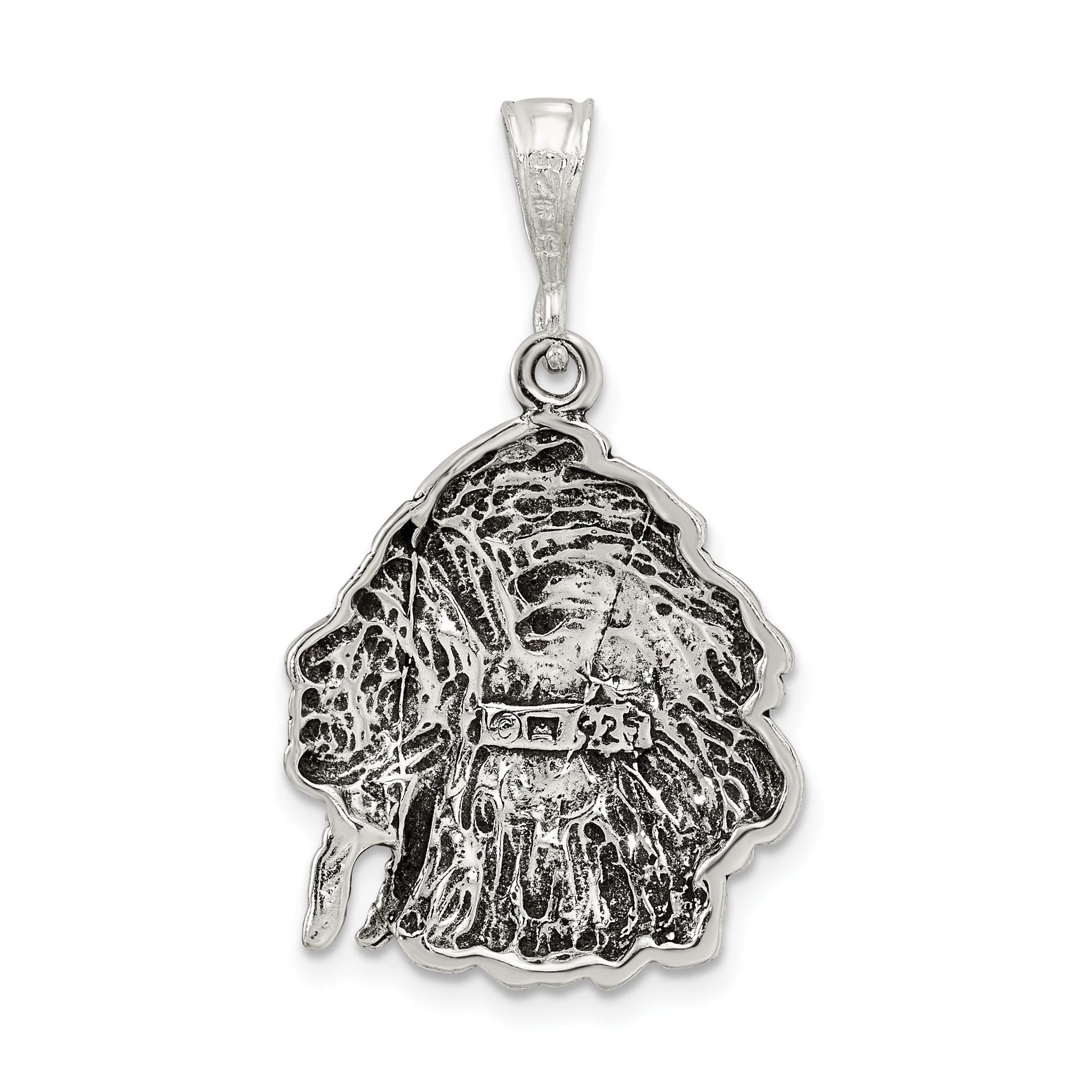 Sterling Silver 925 Men's Antiqued Charm Pendant by Sophia Jewelers