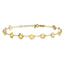 14k Ruffle Star Flowers 10 inch Plus 1 inch Extender - Total 11 inch Anklet