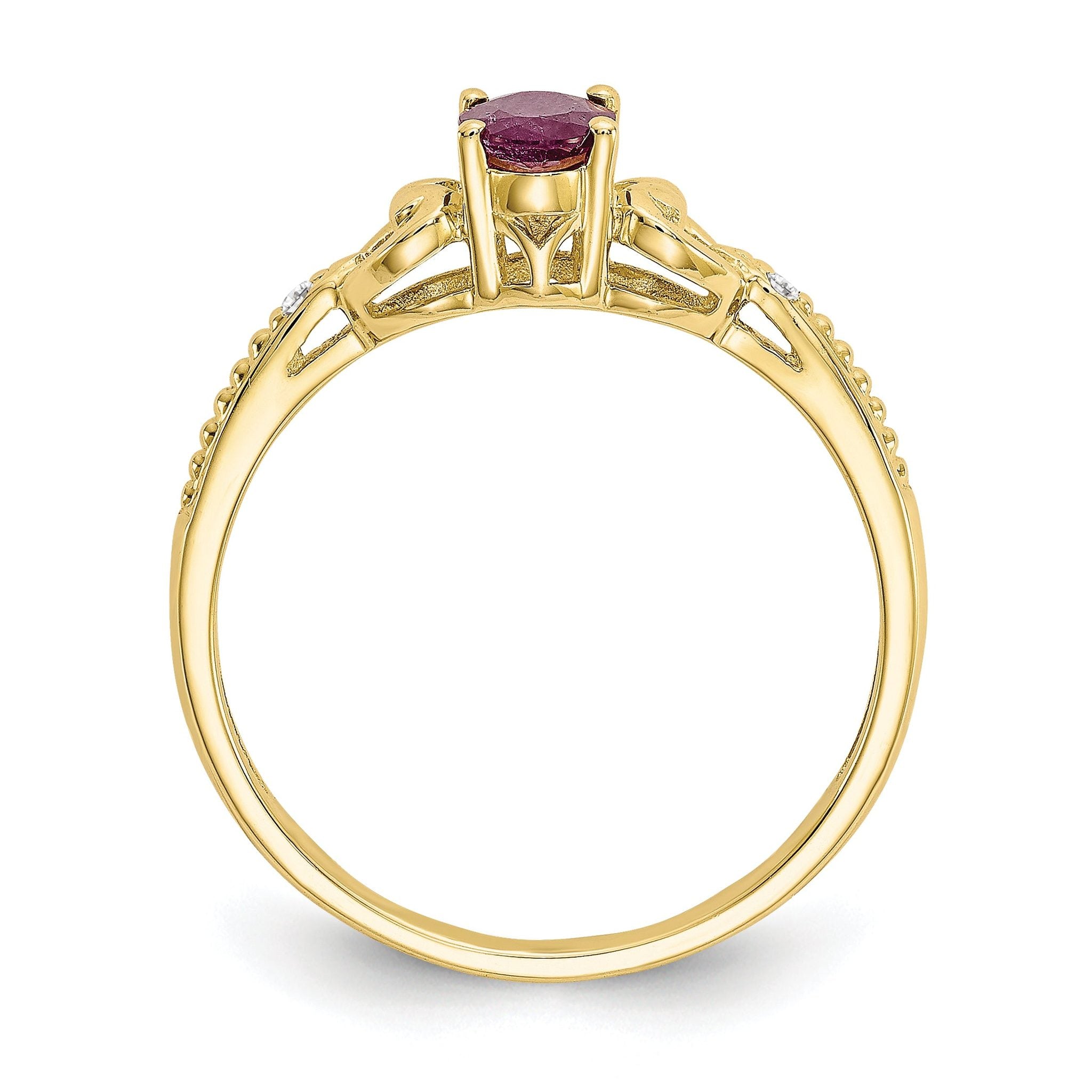 10K Ruby and Diamond Ring Secondary image