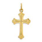 Sterling Silver 24K Gold-Plated Cross Pendant with Polished Finish