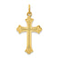 Sterling Silver 24K Gold-Plated Cross Pendant with Polished Finish