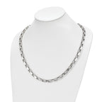 Polished Square Link Necklace in Stainless Steel, 6mm