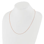 14 Karat Rose Gold Adjustable .8mm Box Chain