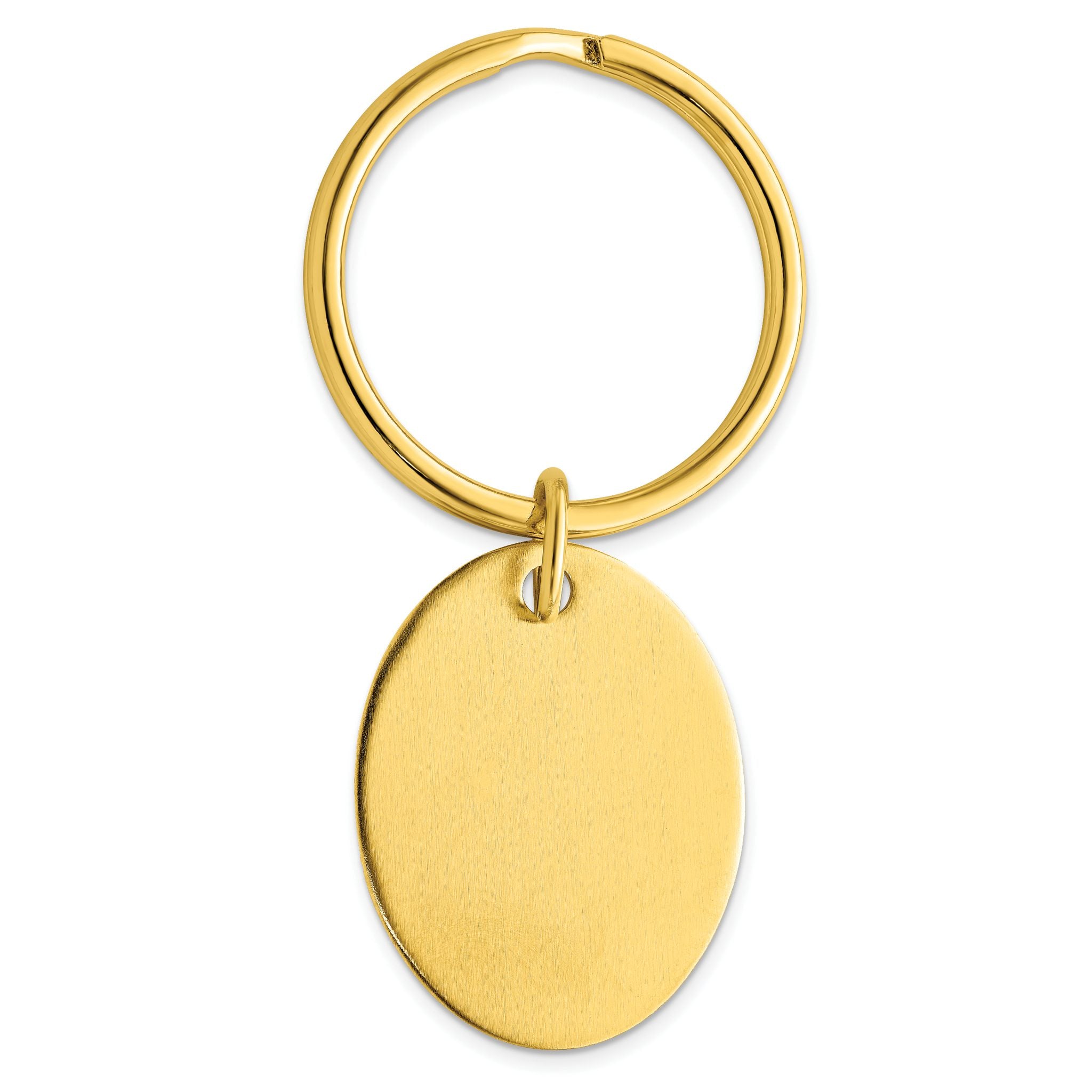 Gold-plated Kelly Waters Satin Oval Key Ring Main image