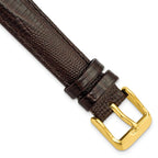 Teju Lizard Grain Leather Watch Band in Brown, 19mm