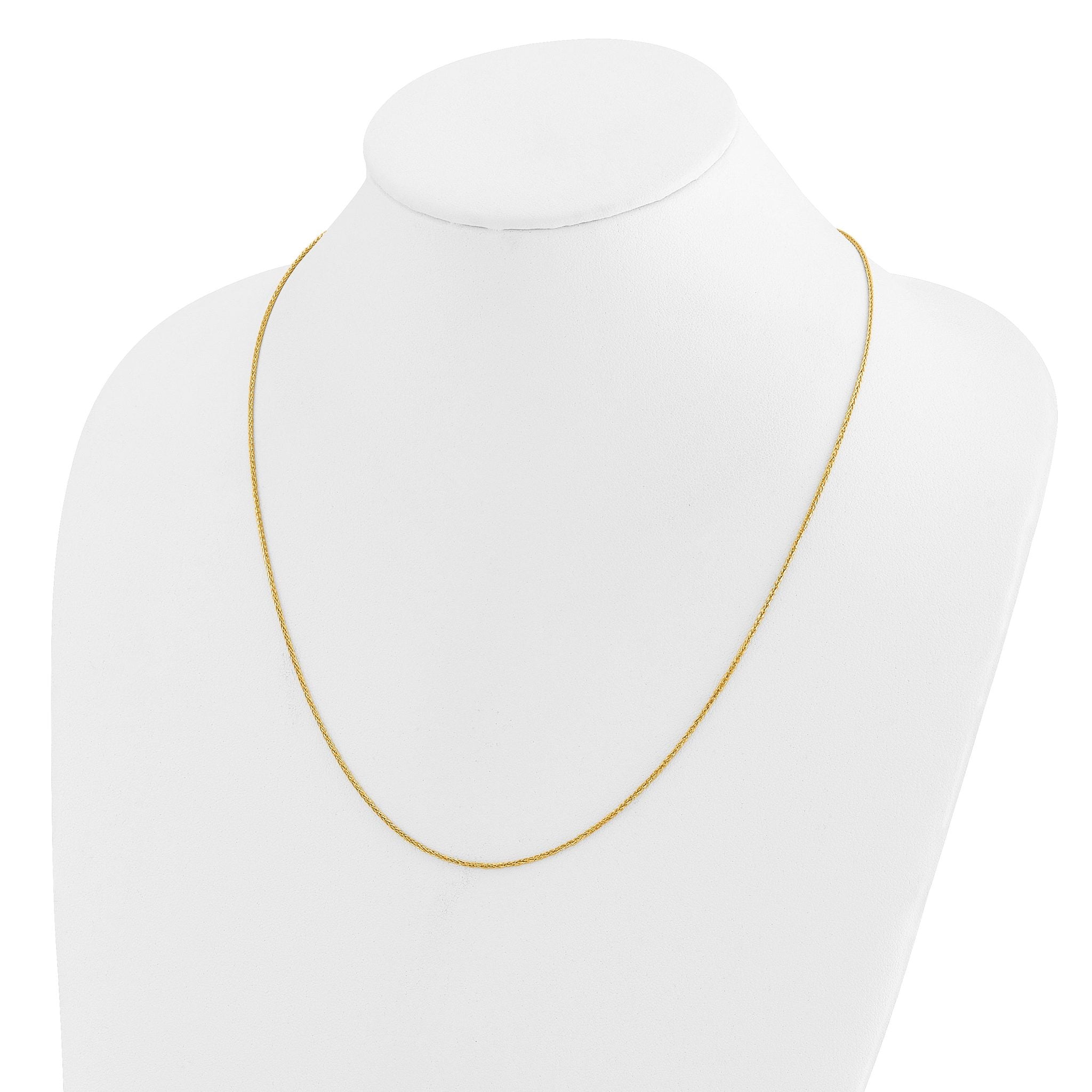 Diamond-Cut Wheat Chain Necklace in 14K Yellow Gold, 1.2mm