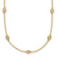 14k Complete 3/4 carat Bezel-set Diamond and Cable Chain 13-Station 16 inch Necklace