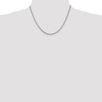 Beveled Oval Cable Chain Necklace in Sterling Silver
