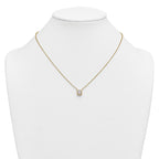 14k 1 1/2 carat Certified Lab Grown Diamond VS+ F+ Princess Complete 18 inch Bezel Set Necklace