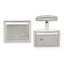 Stainless Steel Brushed & Polished CZ Cuff Links