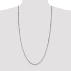 Beveled Oval Cable Chain Necklace in Sterling Silver