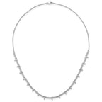 14k White Gold 4 carat Lab Grown Diamond VS+ F+ Complete 18 inch Fashion Tennis Necklace