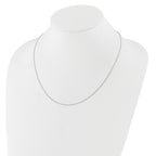 14K White Gold Adjustable  1.25mm D/C Cable Chain