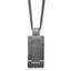 Sophia Jewelers Stainless Steel Dog Tag Necklace with Brushed Finish