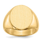10k 18.5x14.0mm Open Back Men's Signet Ring