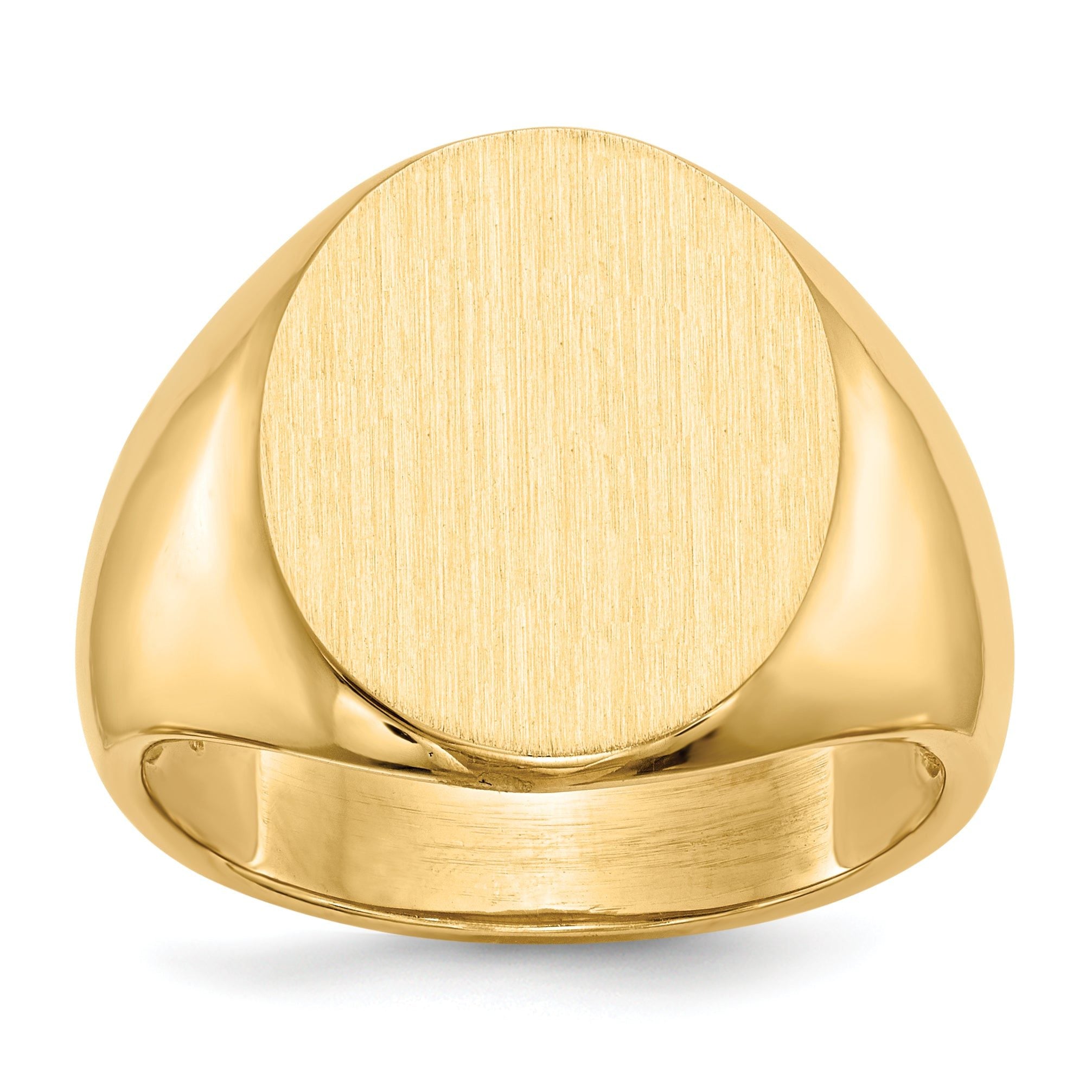 10k 18.5x14.0mm Open Back Men's Signet Ring