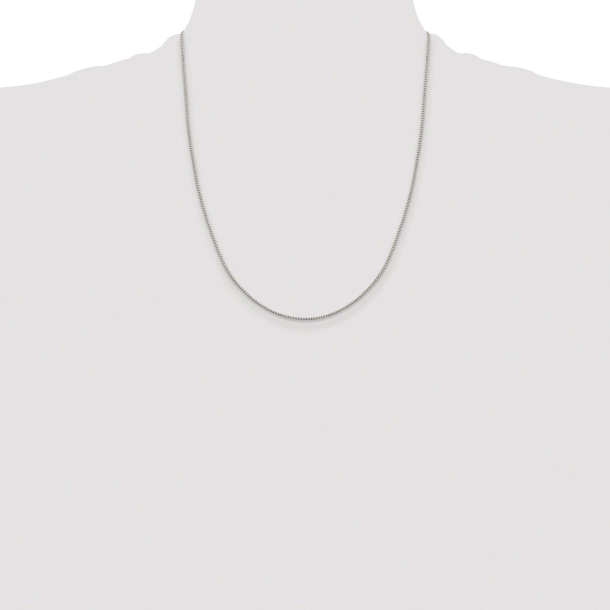 8-Sided Box Chain Necklace in Sterling Silver