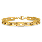 14K Polished 6.5mm Fancy Link Bracelet